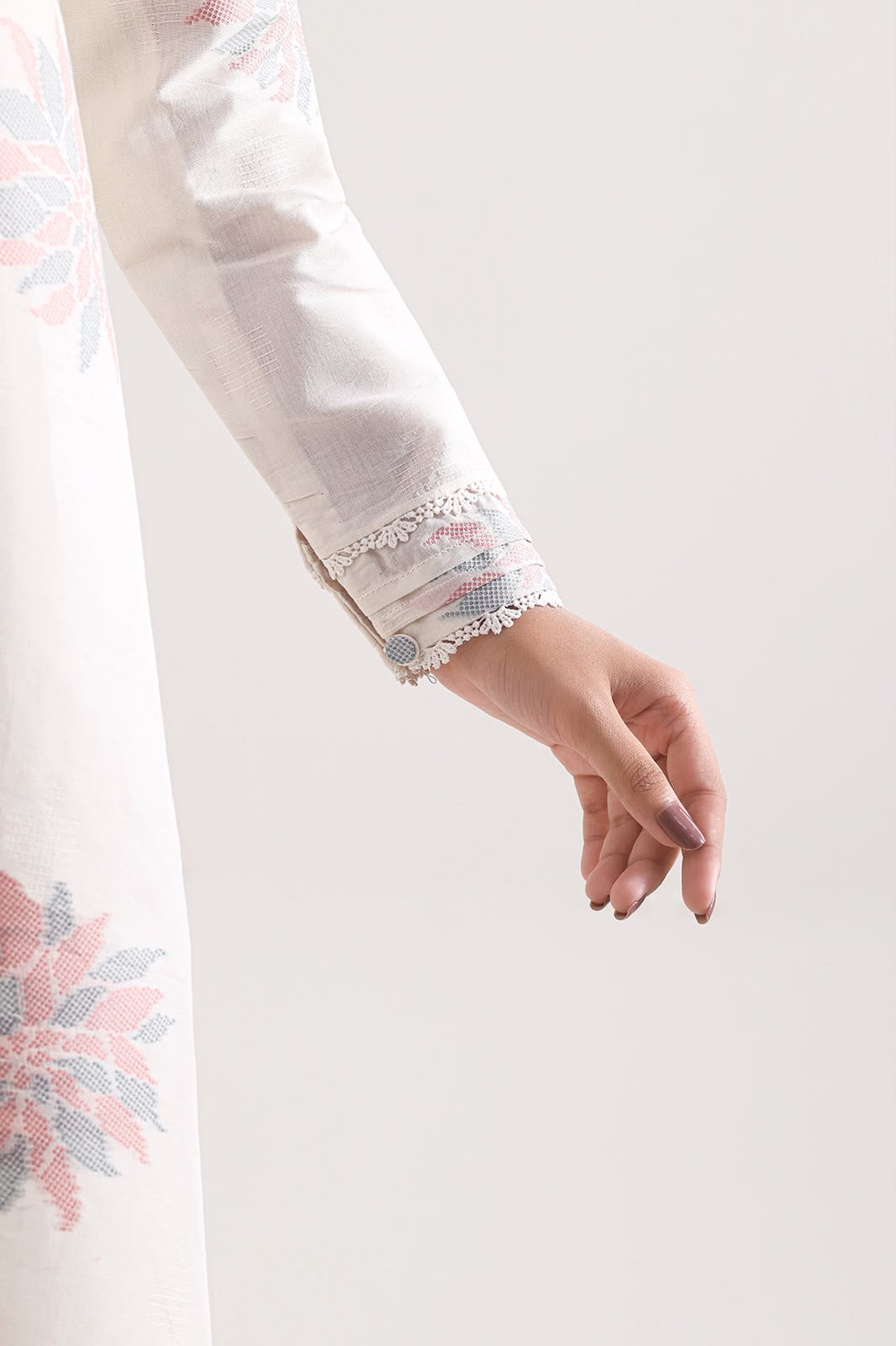 SAYA- Unstitched Printed Embroidered Jacquard 3 Piece