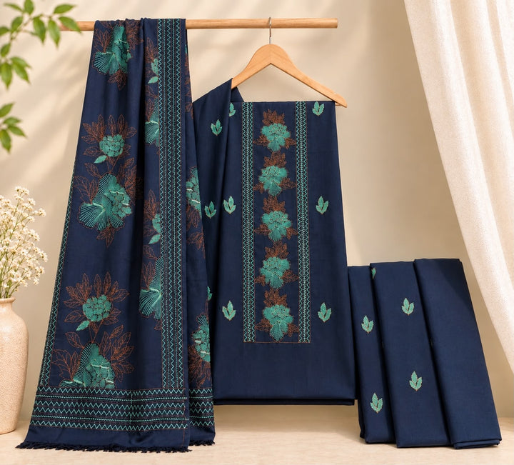 Bareeze- Karandi With Embroidered Shawl- 3 Piece