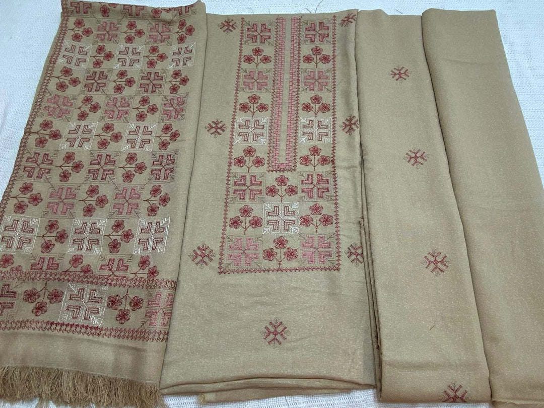 Bareeze- Karandi With Embroidered Shawl- 3 Piece