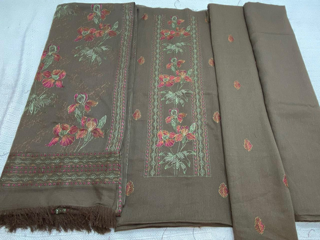 Bareeze- Karandi With Embroidered Shawl- 3 Piece