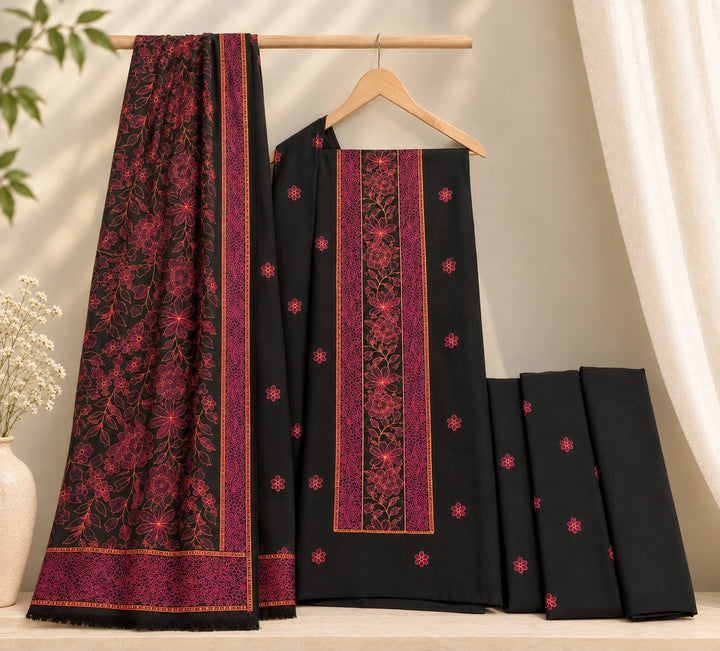 Bareeze- Karandi With Embroidered Shawl- 3 Piece