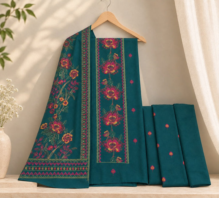 Bareeze- Karandi With Embroidered Shawl- 3 Piece