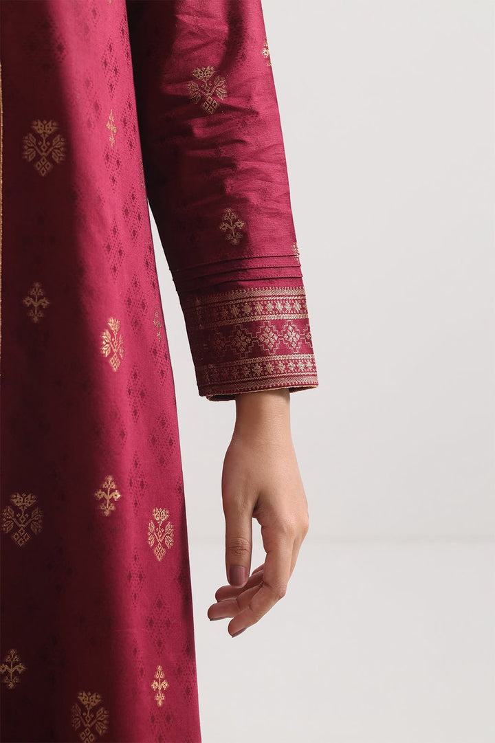 SAYA- Unstitched Printed Embroidered Jacquard 3 Piece
