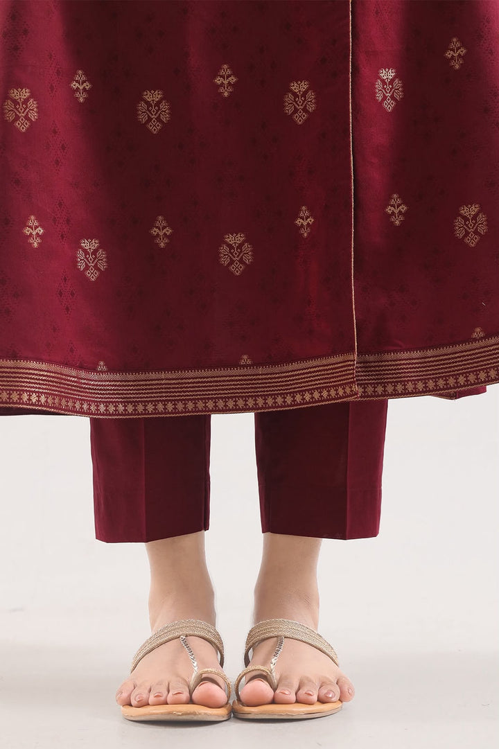 SAYA- Unstitched Printed Embroidered Jacquard 3 Piece