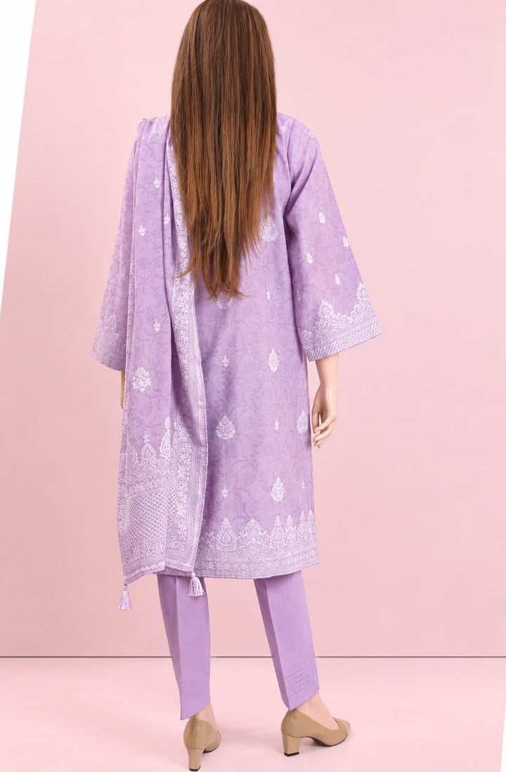 SAYA- Unstitched Printed Embroidered Jacquard 3 Piece