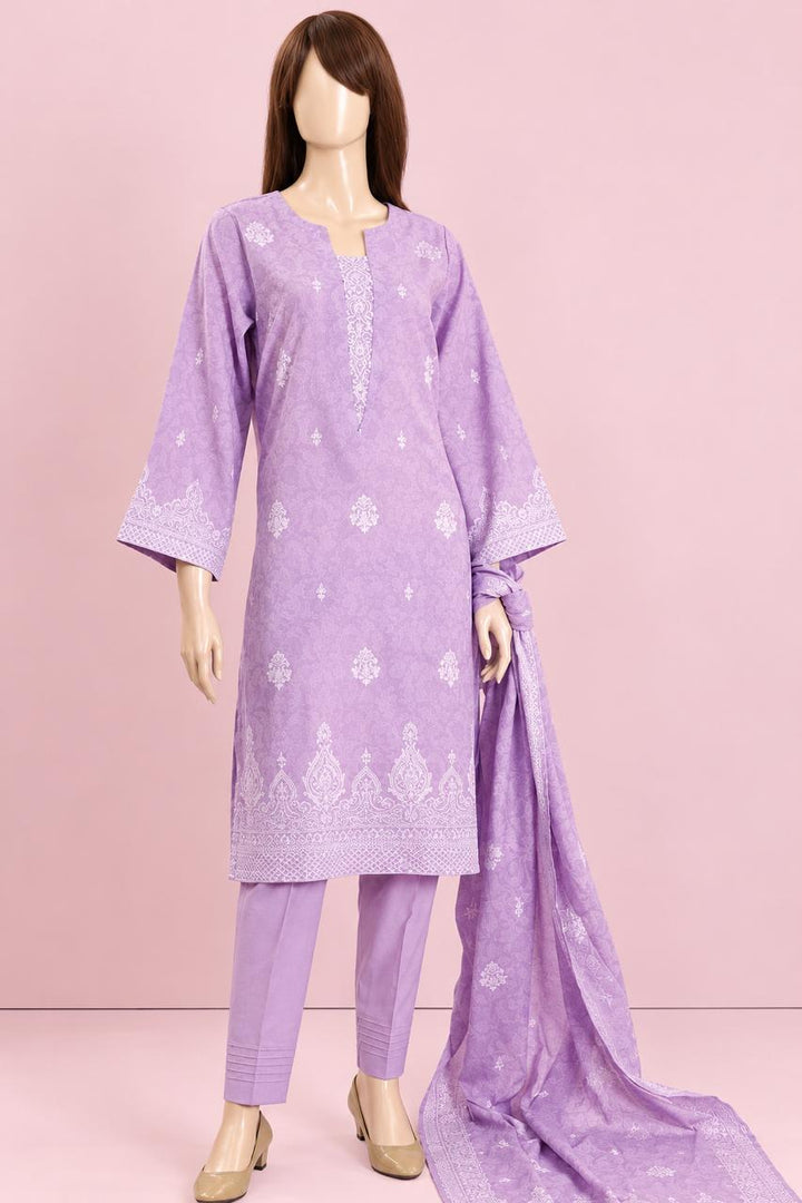 SAYA- Unstitched Printed Embroidered Jacquard 3 Piece