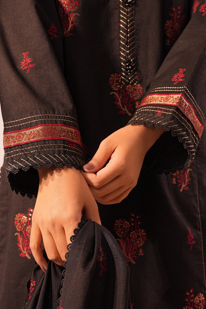 SAYA- Unstitched Printed Embroidered Jacquard 3 Piece