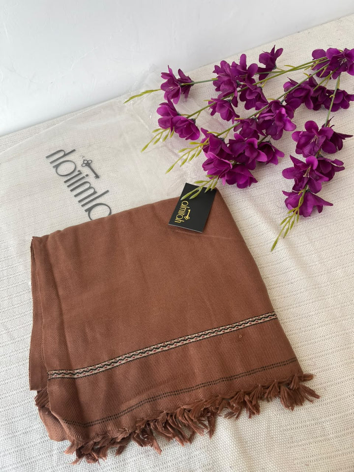Almirah- Men's Wool Shawl- Brown