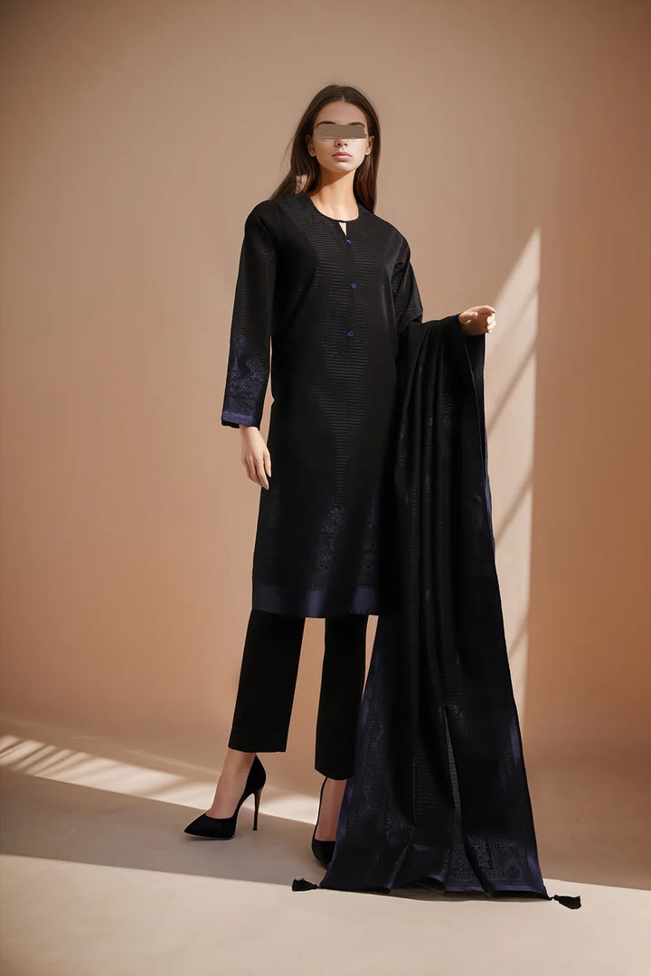 SAYA- Unstitched Printed Dyed Printed Jacquard 3 Piece