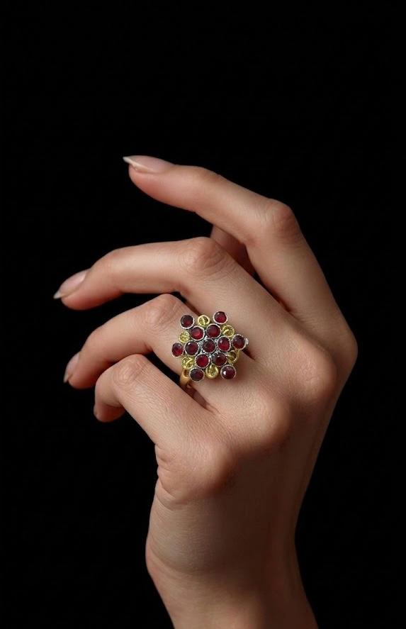 Crimson Blossom Ring