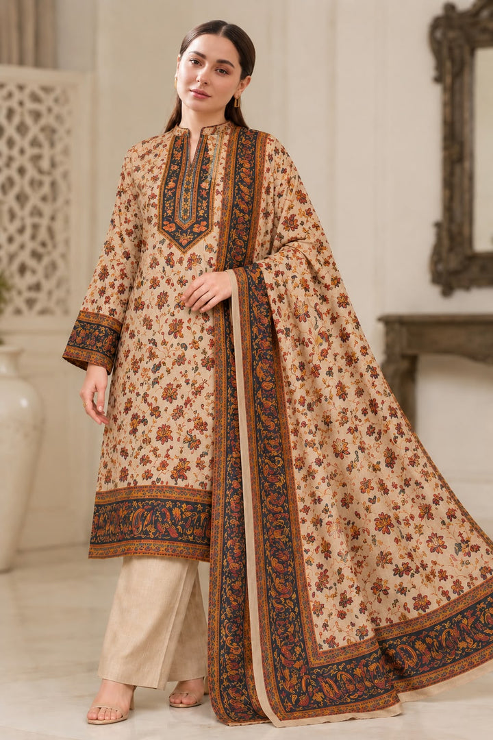 Indian Pashmina Printed- 3 Piece- Unstitched Collection'26