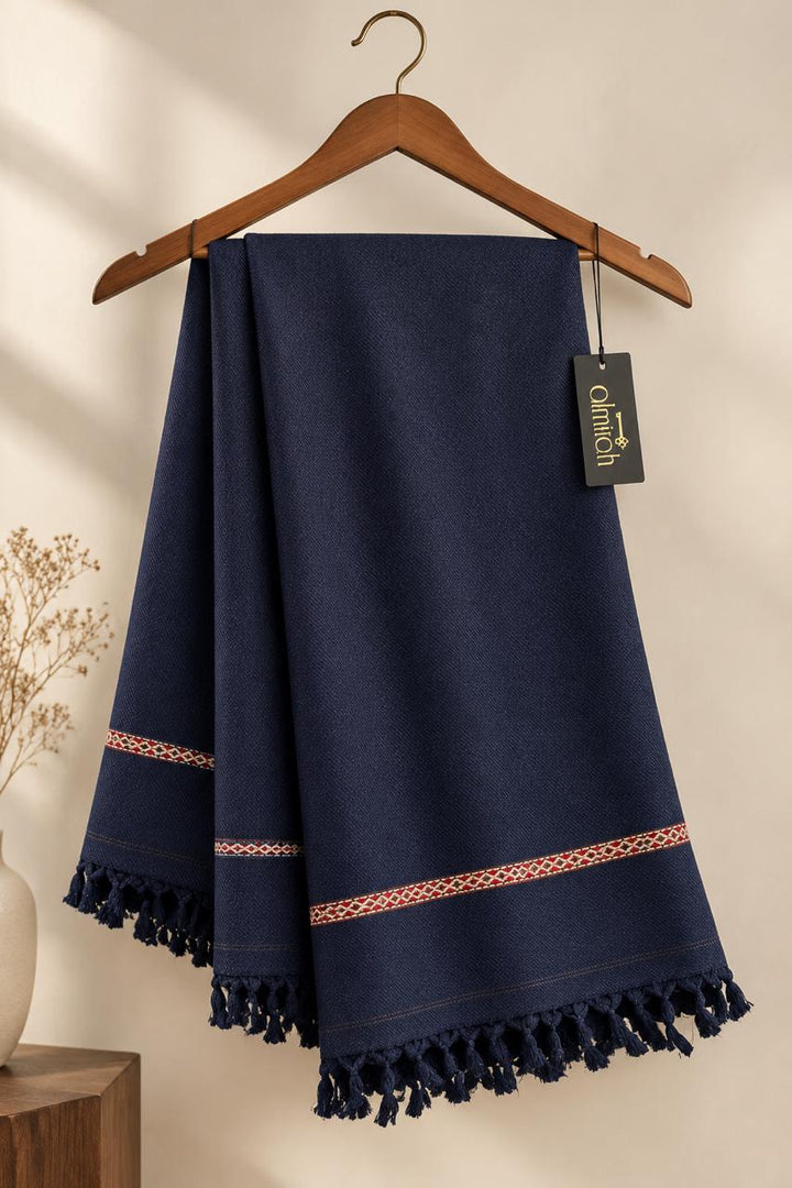 Almirah- Men's Wool Shawl- Blue
