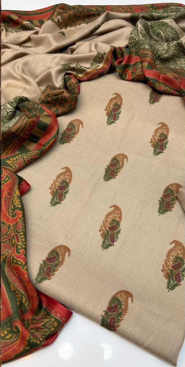 Indian Pashmina Printed- 3 Piece- Unstitched Collection'26