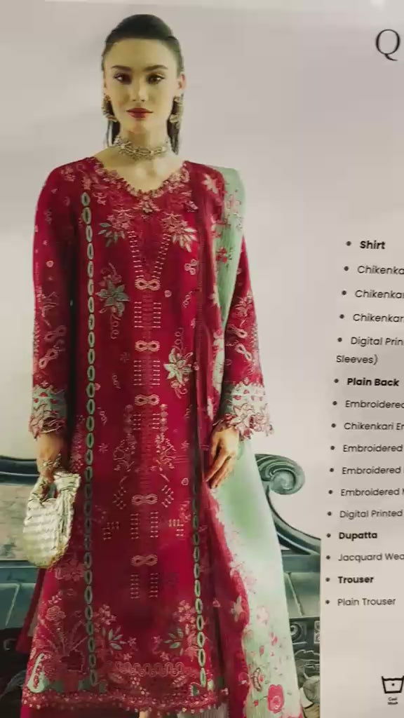 Qalamkar - Qline Luxury Linen Collection - Roohi - Unstitched
