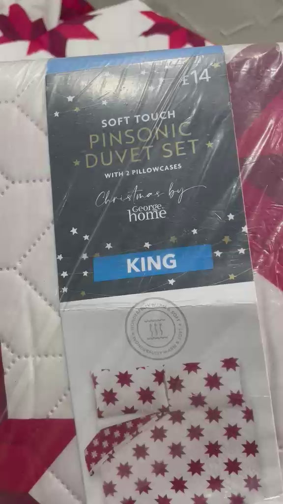 Soft Touch Pinsonic Duvet Set – King Size – With 2 Pillowcases