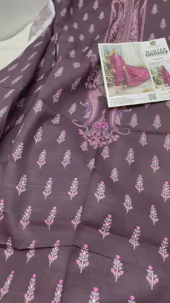 Mausummery Unstitched Khaddar Collection 3pc | NAZANIN