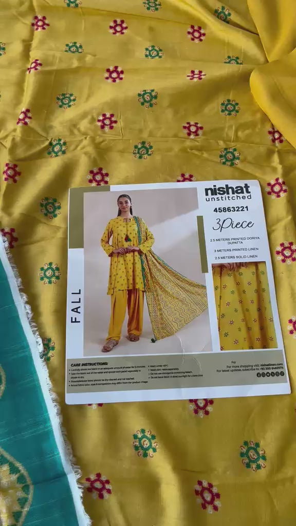Nishat Linen- 3 Piece - Printed Suit - Linen