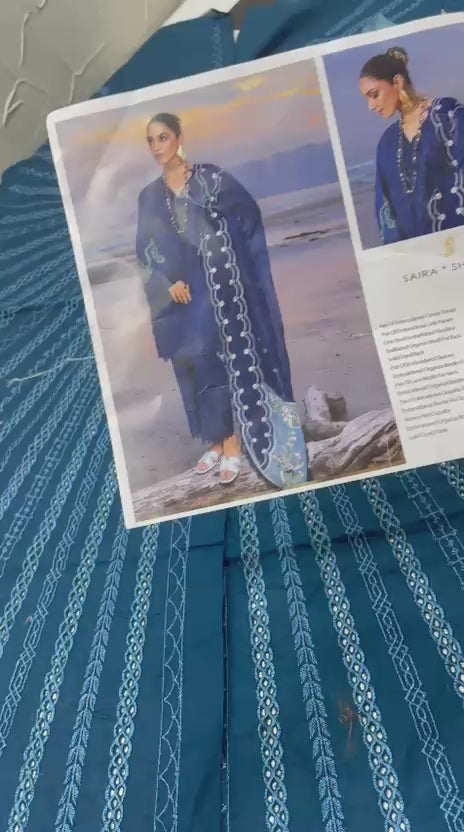 Crimson Luxury Lawn by Saira Shakira Unstitched Collection 2024 | 2B