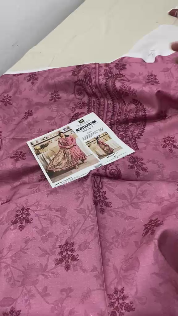 Mausummery Printed Linen Winter Unstitched – Daisy