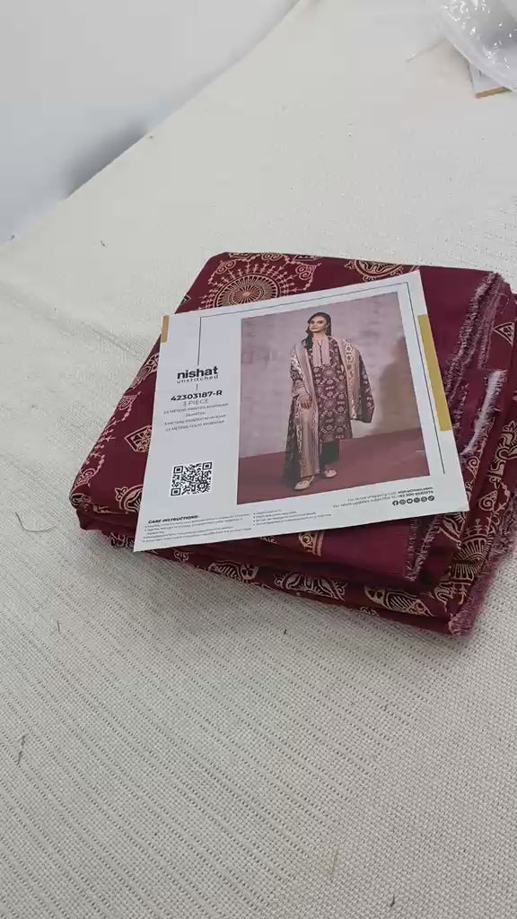 Nishat Linen- 3 Piece - Printed Suit - 42303187-R
