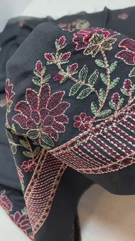 Bareeze Karandi 3pcs with Embroidered Shawl