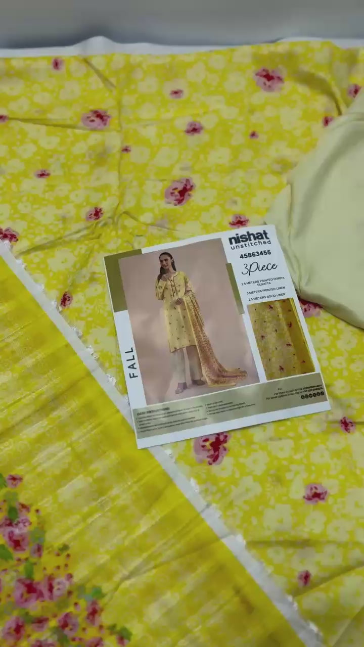 Nishat Linen- 3 Piece - Printed Suit - Linen
