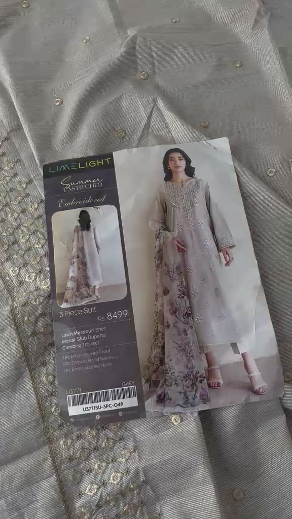 Limelight- 3 Piece Summer Unstitched Embroidered Lawn