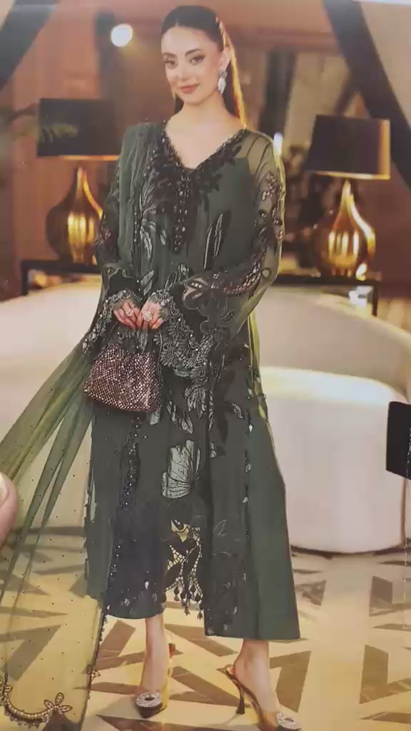 MARIA-B- 3 Piece Embroidered Chiffon Suit A Plus Copy