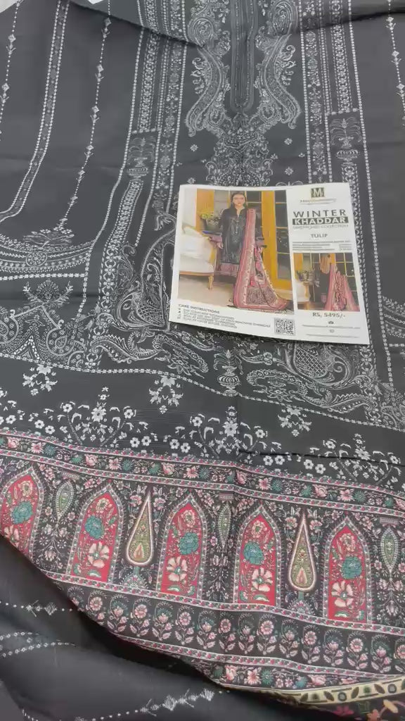 Mausummery Unstitched Khaddar Collection 3pc | TULIP