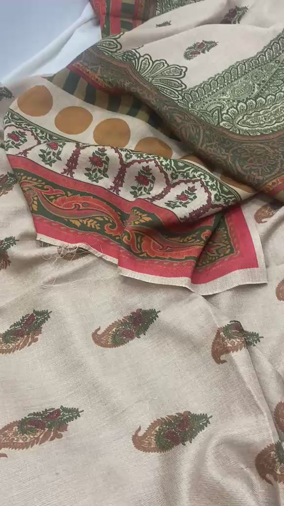 Indian Pashmina Printed- 3 Piece- Unstitched Collection'26