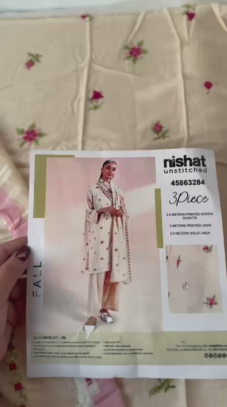 Nishat Linen- 3 Piece - Printed Suit - Linen