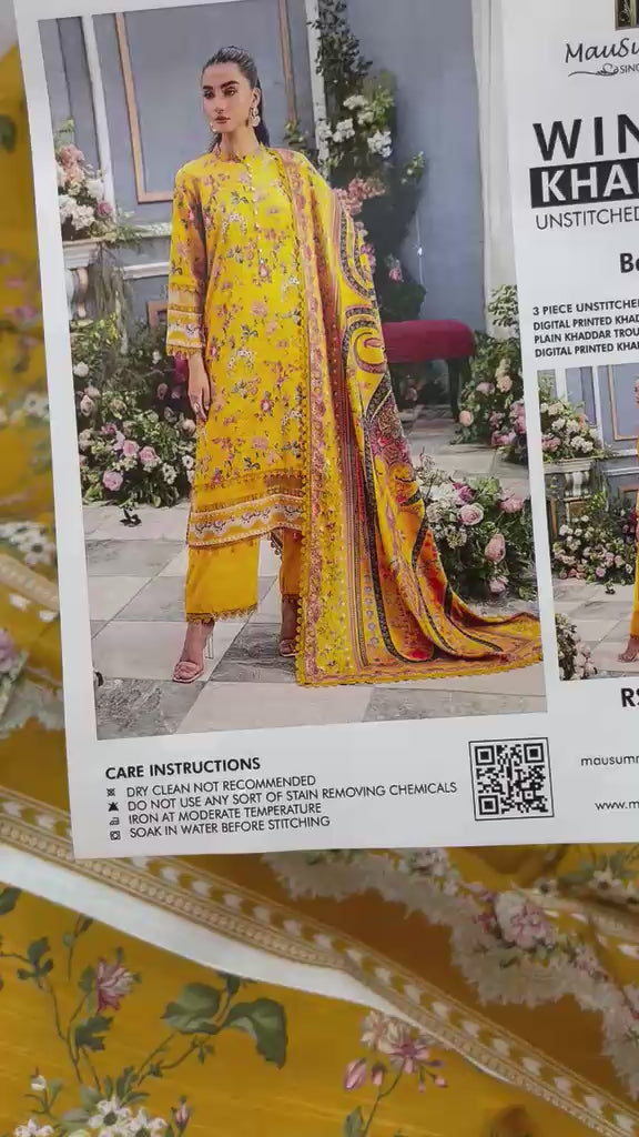 Mausummery Unstitched Khaddar Collection 3pc | BAHAR