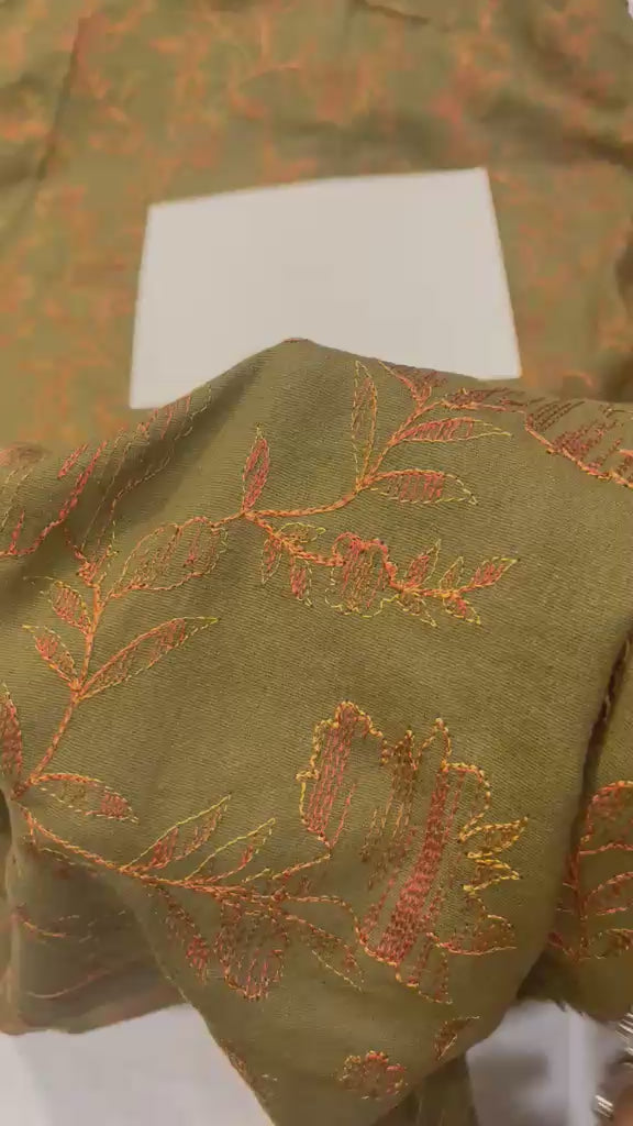 Bareeze karandi 3pcs with pure chiffon dupatta