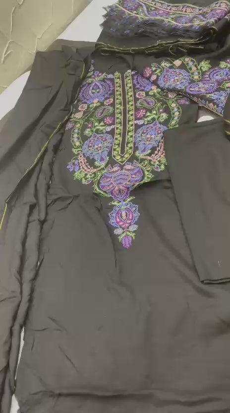 Coco by Zara Shahjahan Unstitched Embroidered Linen 3Pc