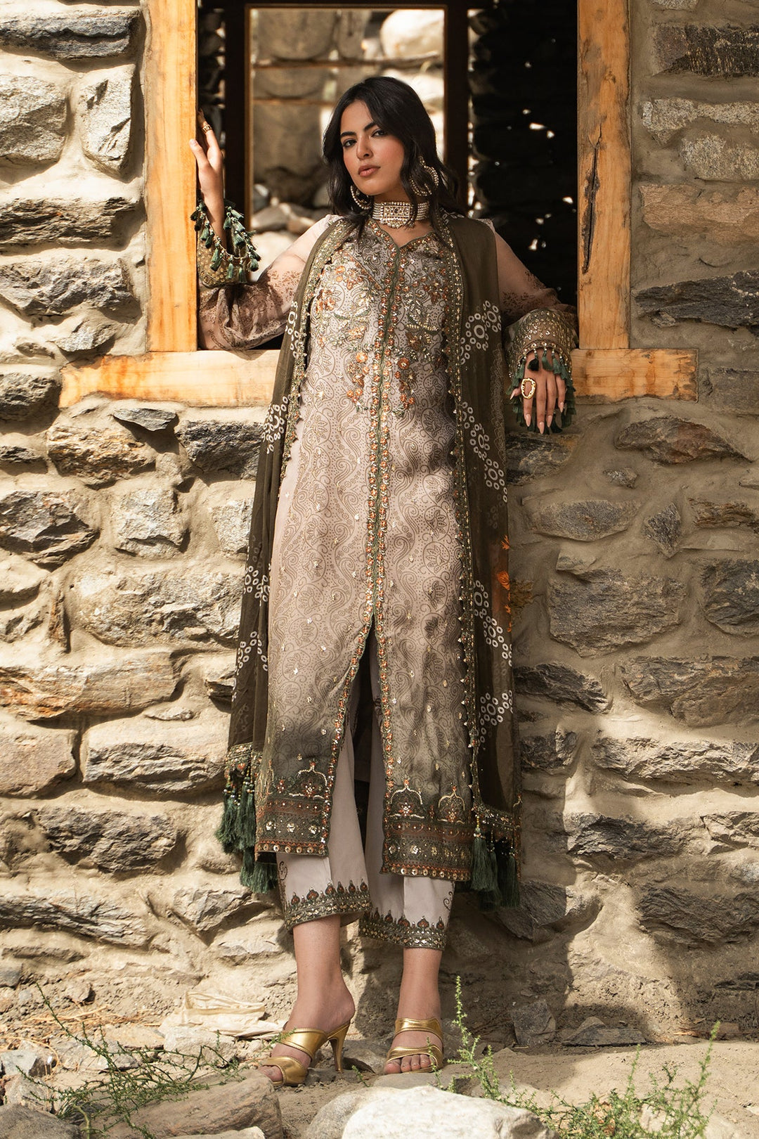 Charizma- 3-PC Unstitched Embroidered Chiffon Collection VSLW6-13