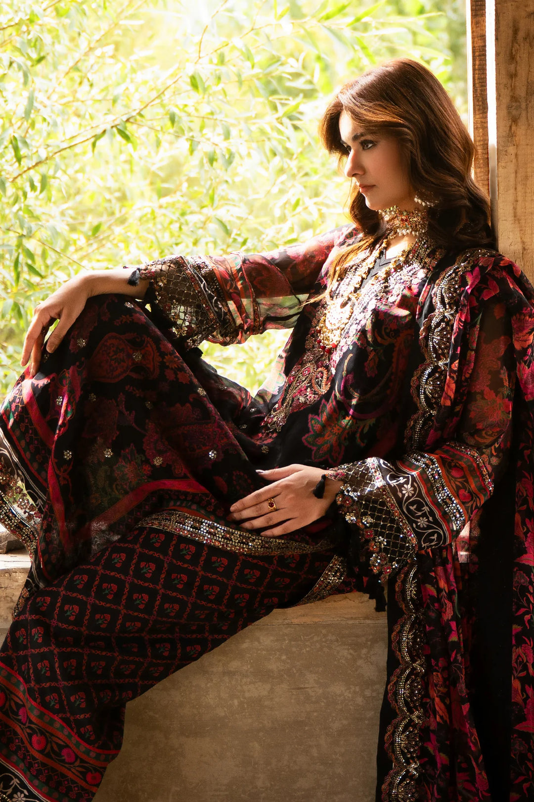 Charizma- 3-PC Unstitched Embroidered Chiffon Collection VSLW6-16