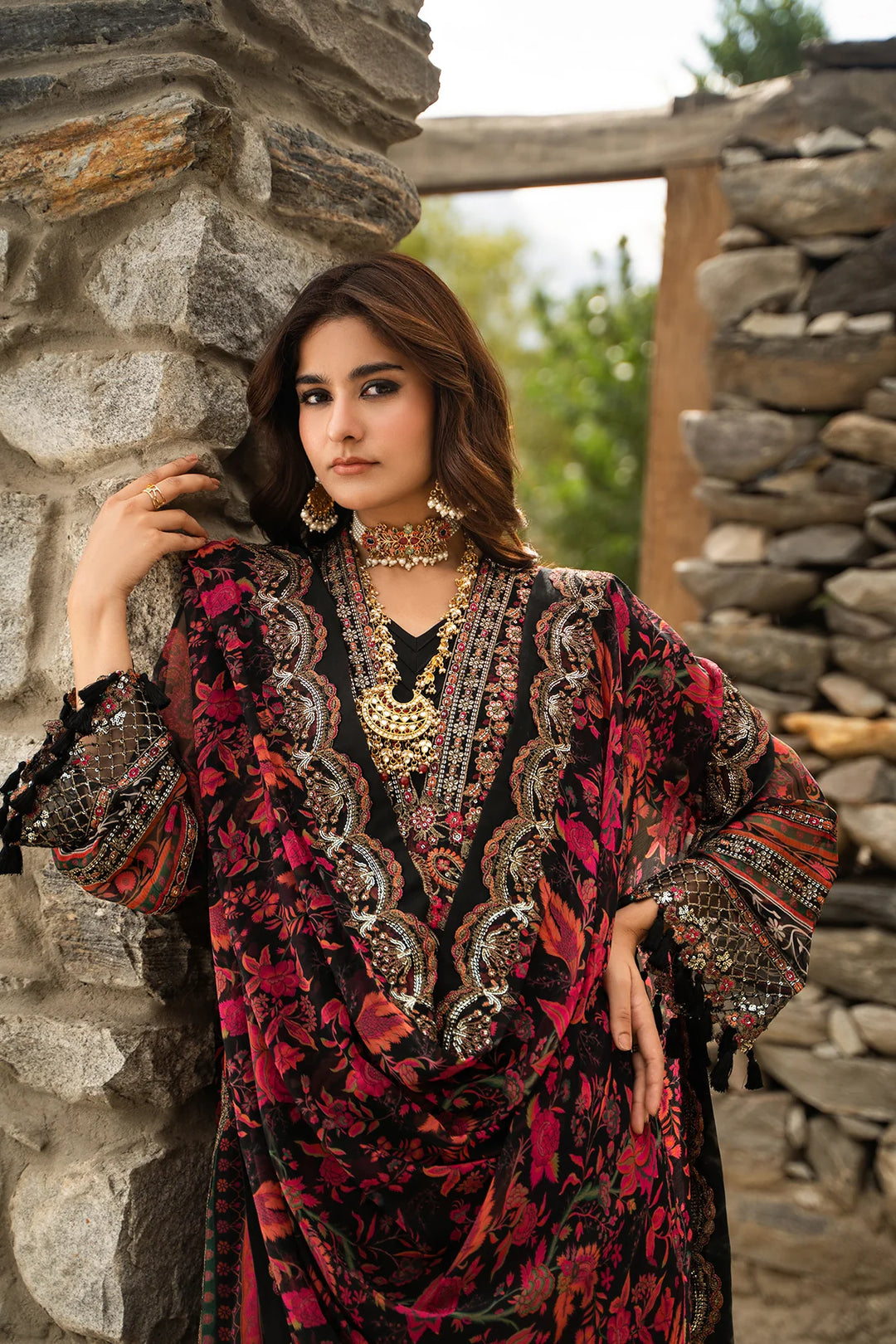 Charizma- 3-PC Unstitched Embroidered Chiffon Collection VSLW6-16