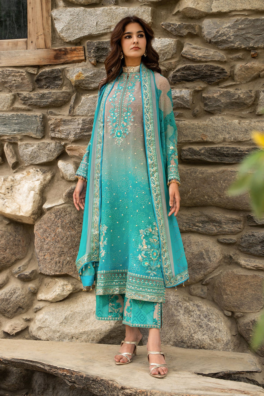 Charizma- 3-PC Unstitched Embroidered Chiffon Collection VSLW6-17