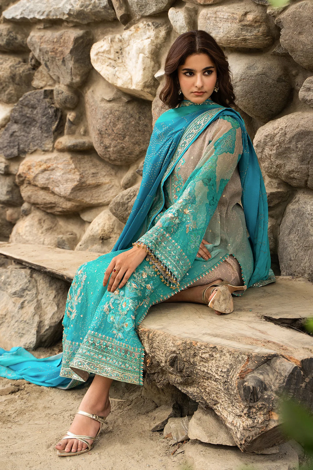 Charizma- 3-PC Unstitched Embroidered Chiffon Collection VSLW6-17