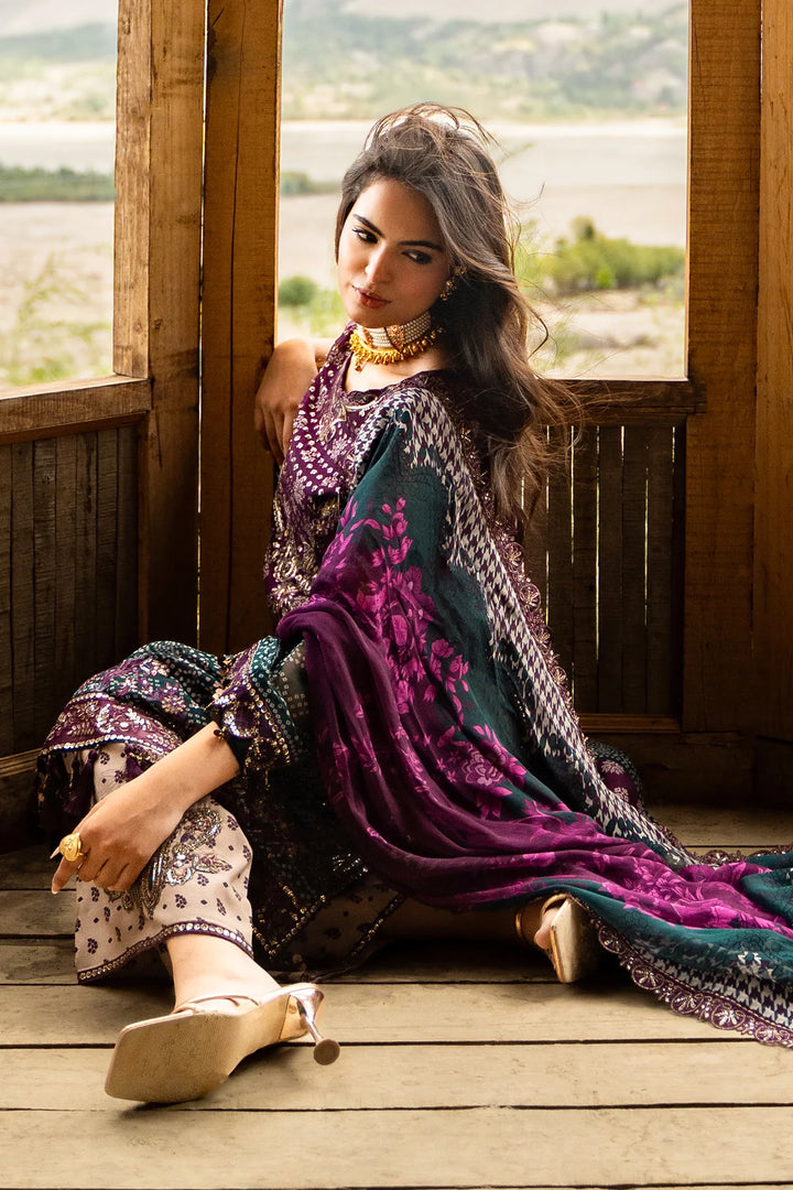 Charizma- 3-PC Unstitched Embroidered Chiffon Collection VSLW6-12