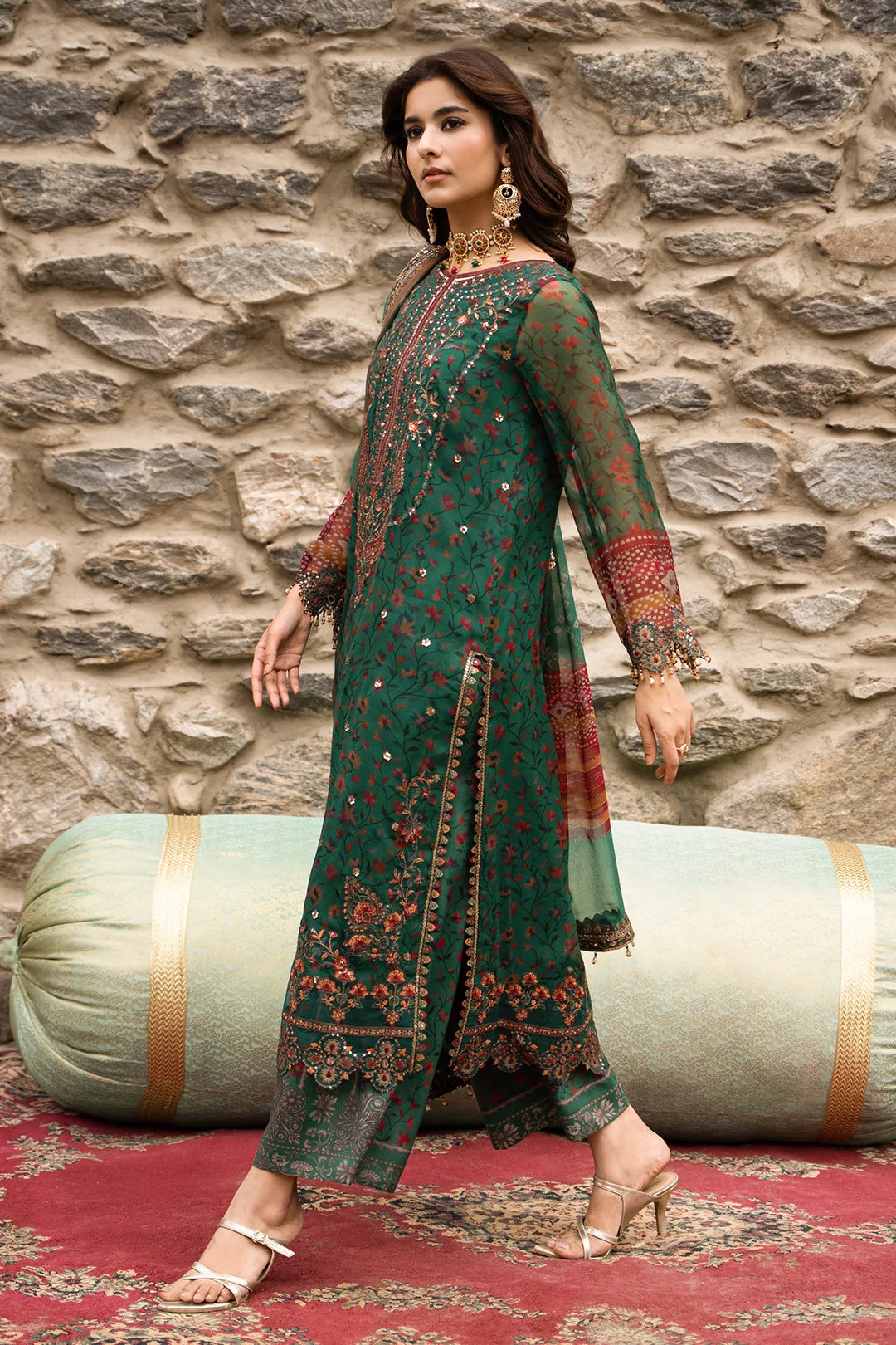 Charizma- 3-PC Unstitched Embroidered Chiffon Collection VSLW6-14