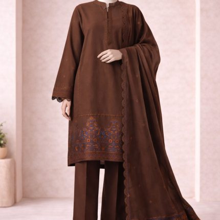 SAYA Jacquard Unstitched 3-Piece Suit